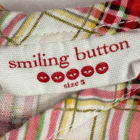 SMILING BUTTON Girls' Tartan‎ Plaid Long Sleeve Countryside Dress Playful Size 5 - Picture 9 of 10